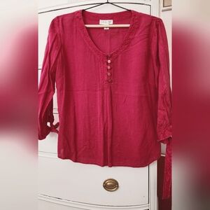 Coldwater creek rayon top. Fuschia pink, size small.